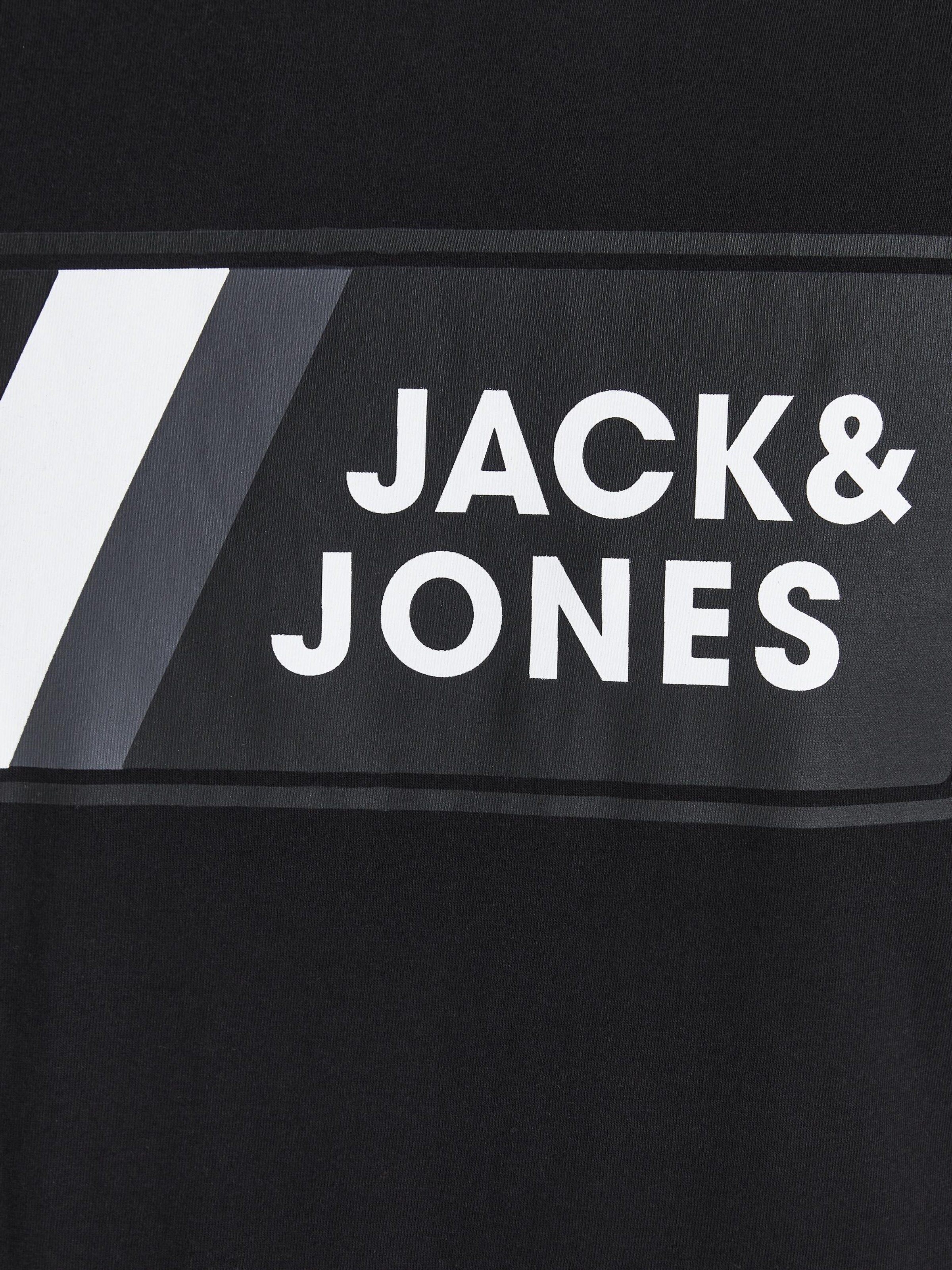 Männer Shirts JACK & JONES T-Shirt 'Jake' in Schwarz - JF20616