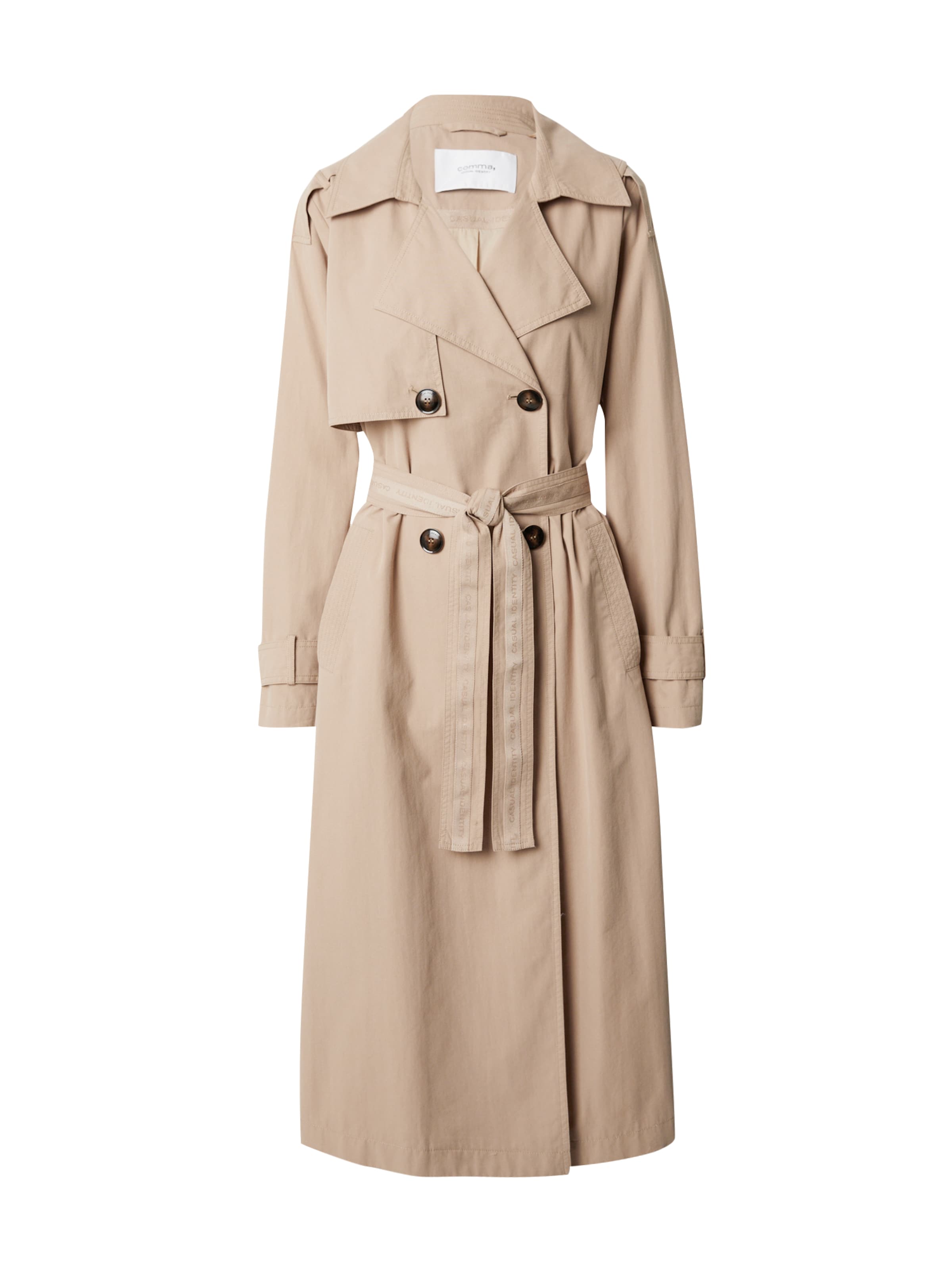 comma casual identity Manteau mi-saison en L en beige, Vue avec produit