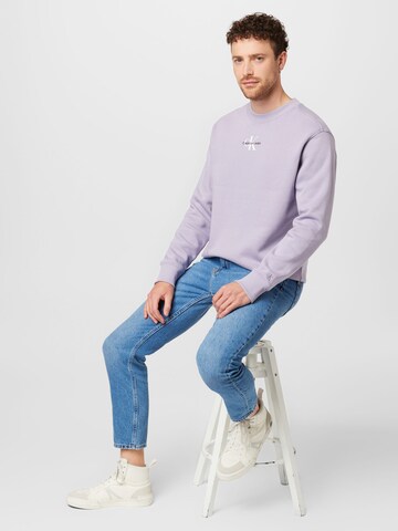 Bluză de molton de la Calvin Klein Jeans pe mov