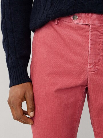 Coupe slim Pantalon chino 'Kensington' Hackett London en rose