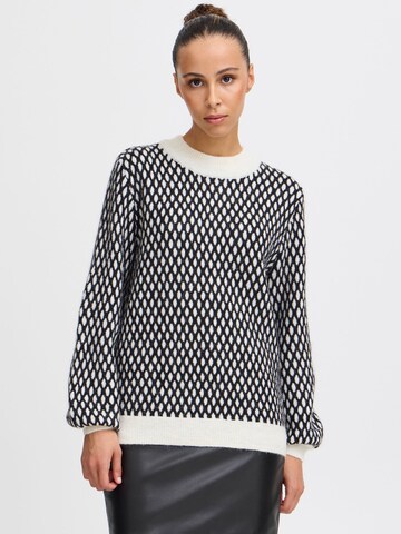 Pull-over 'Kamara' ICHI en noir : devant