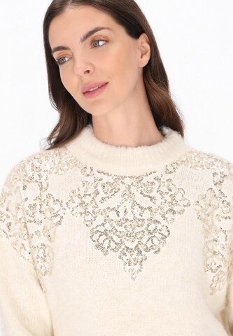 usha BLACK LABEL Gebreide jurk in Beige