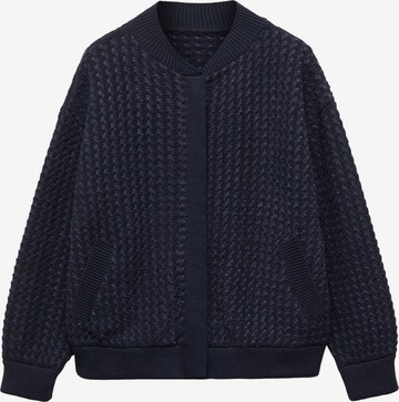 MANGO Knit Cardigan 'Dish' in Blue: front