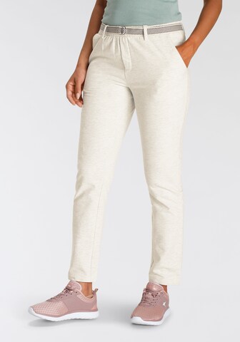KangaROOS Tapered Pants in White: front