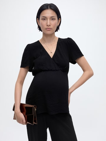 MAMALICIOUS Barrel Spodnie 'MLHANNA' w kolorze czarny