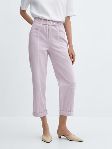 MANGO Normalny krój Spodnie 'Camila' w kolorze fioletowy: przód
