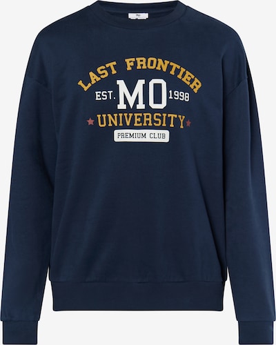 Megztinis be užsegimo 'Mimo' iš MO, spalva – tamsiai mėlyna jūros spalva / oranžinė / balta, Prekių apžvalga