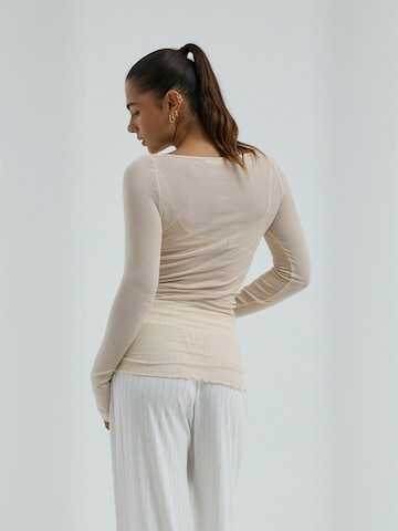 T-shirt Seamless Basic en beige