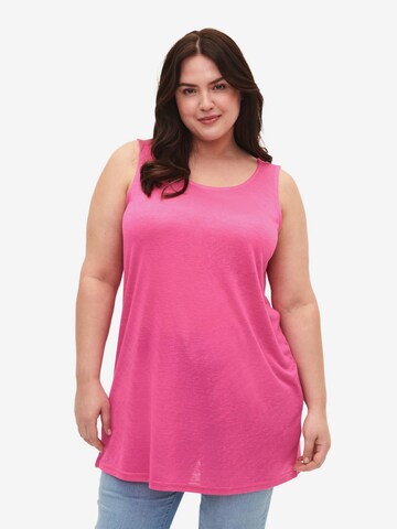 Zizzi - Top 'Mamia' em rosa: frente