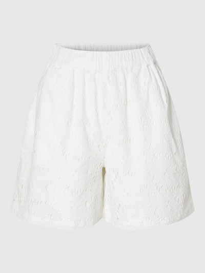 SELECTED FEMME Pants 'Broderie' in White, Item view