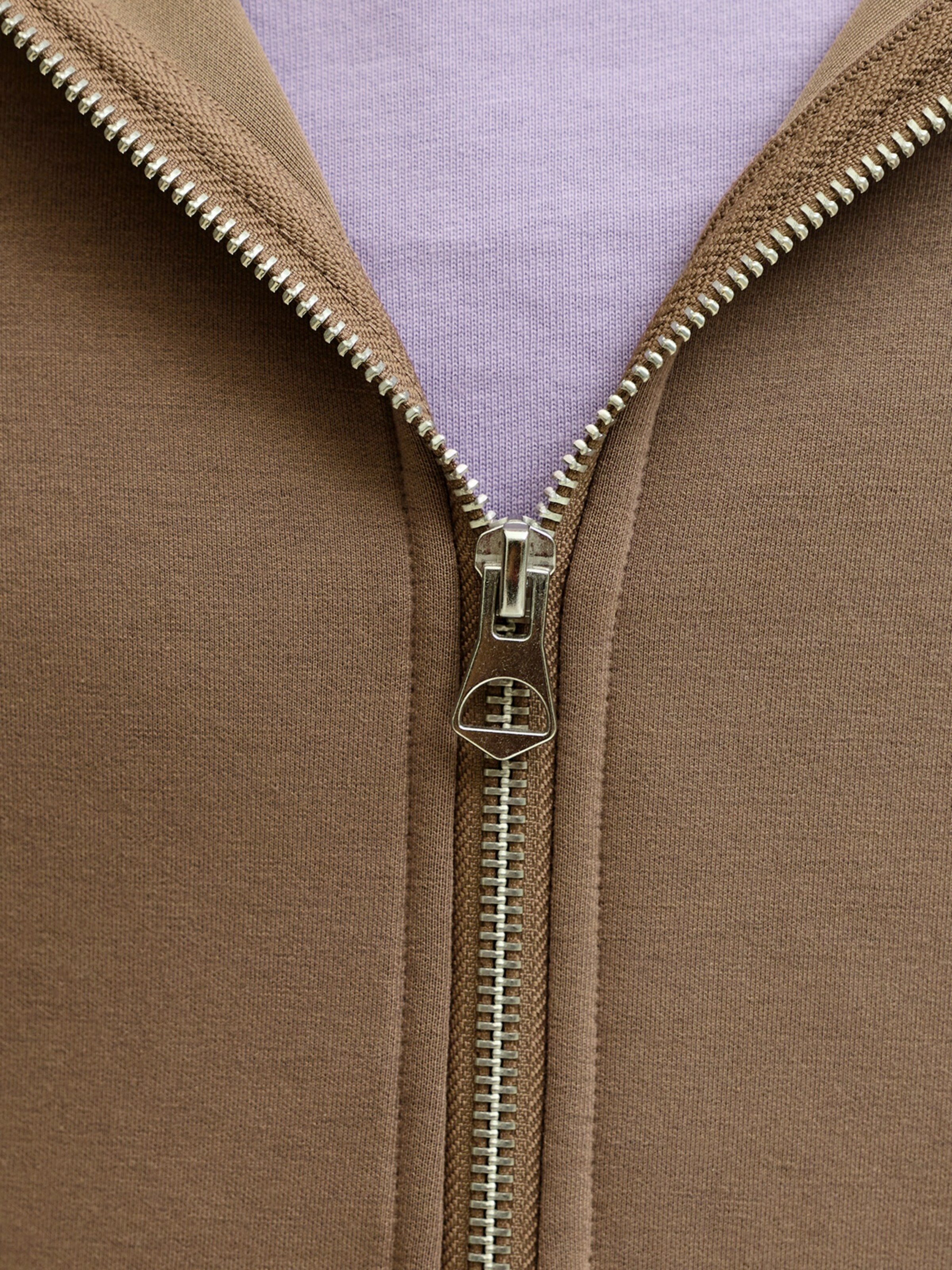 Jack & Jones Junior - Sudadera con cremallera en marrón