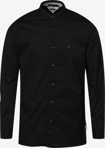 TOMMY HILFIGER Regular fit Overhemd in Zwart: voorkant
