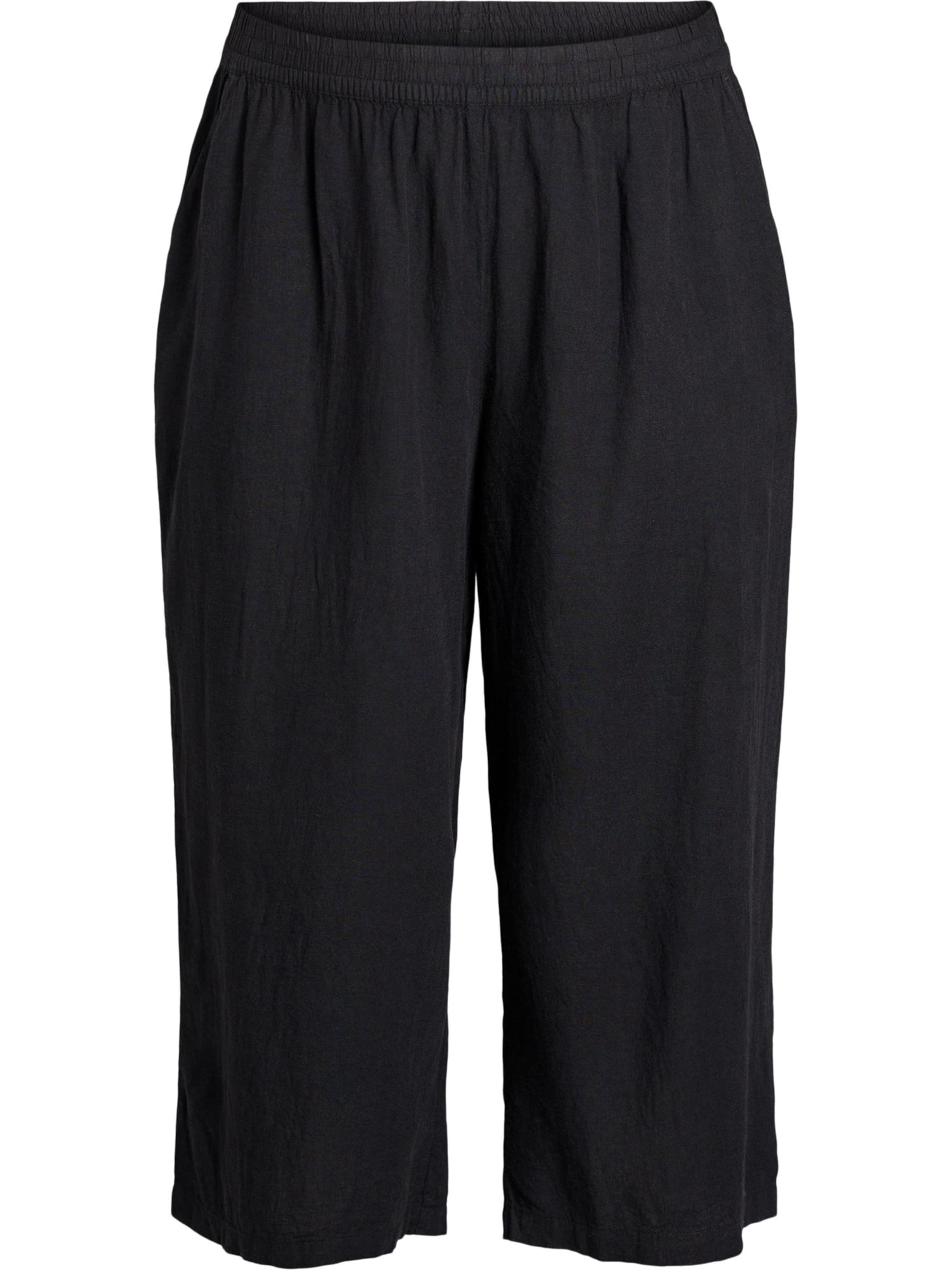 ZizziLoosefit Hlače 'Vlina' - crna boja: prednji dio