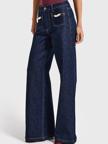 IT'S BASIC Wide leg Jeans 'WIDE MID RISE JEANS' in Blauw