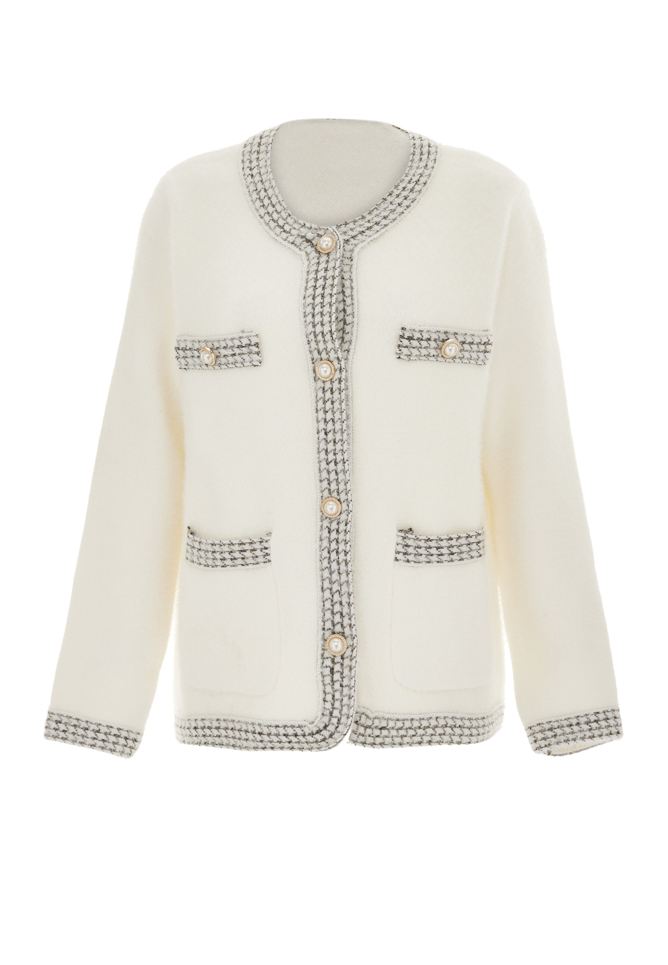 CHANI Knit cardigan in White: front