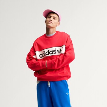 ADIDAS ORIGINALS - Sweatshirt 'AdiSignature NY' em vermelho: frente