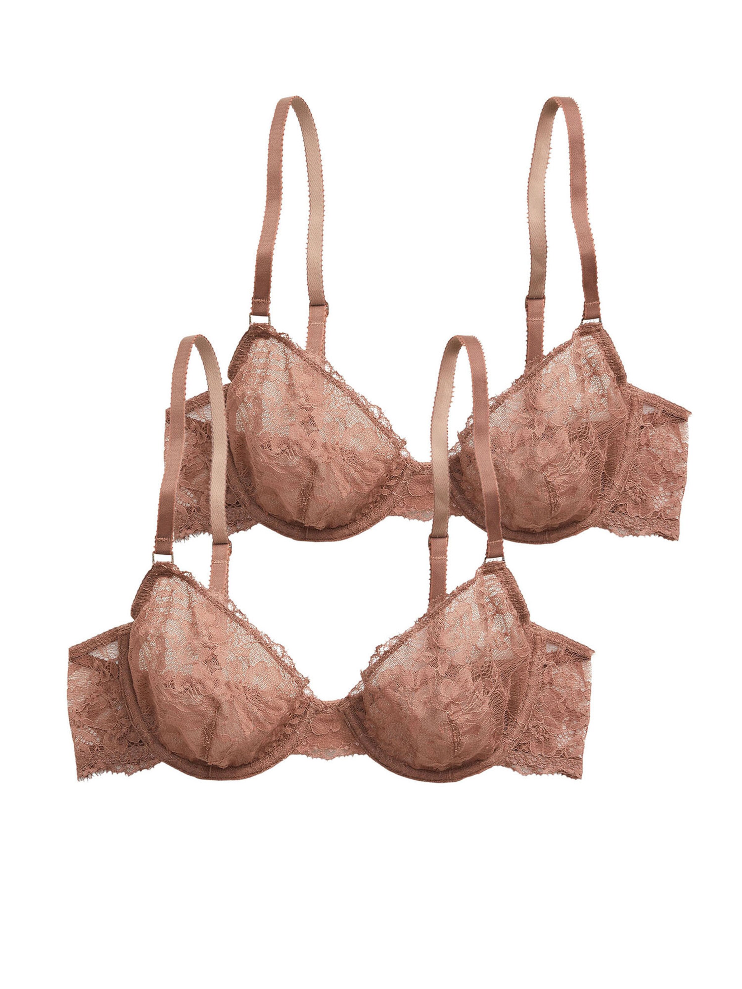 Polo Ralph Lauren Triangel BH ' Heritage Lace ' in Beige: voorkant