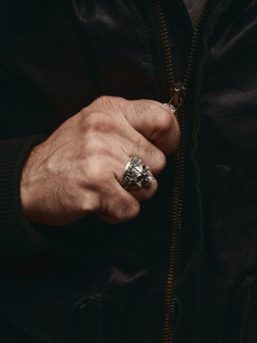 REYTEL Ring 'SKULL IN A WREATH' in Silber