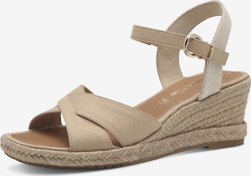 Sandales à lanières Tamaris en marron : devant