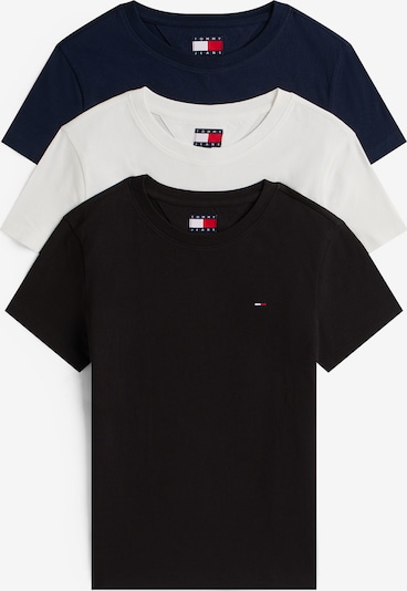 Tommy Jeans Majica u mornarsko plava / crna / bijela, Pregled proizvoda