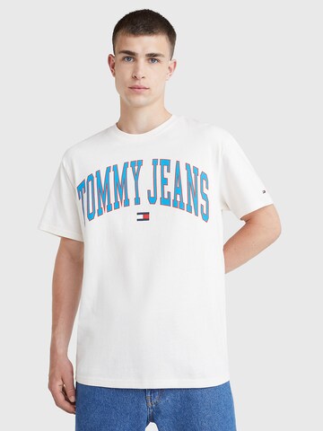 Tommy Jeans Särk 'College', värv valge: eest vaates