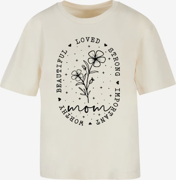 F4NT4STIC Shirt 'Mothers Day Black Art Print for Mom Best Mom Ever' in Beige: front