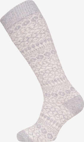 HomeOfSocks Knee High Socks 'HOSK704' in Grey: front