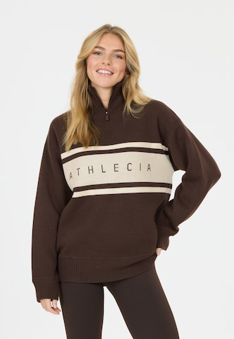 Athlecia Sports sweater 'Yiruma' in Brown: front