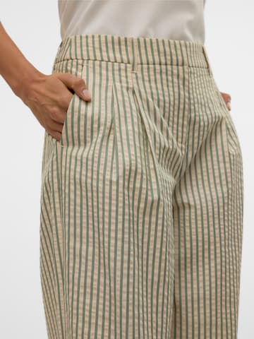 VERO MODA Wide leg Pleat-Front Pants 'VMSIV' in Green