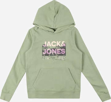 Jack & Jones Junior Sweatshirt 'TREK' in Green: front