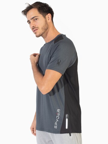 T-Shirt fonctionnel Spyder en gris