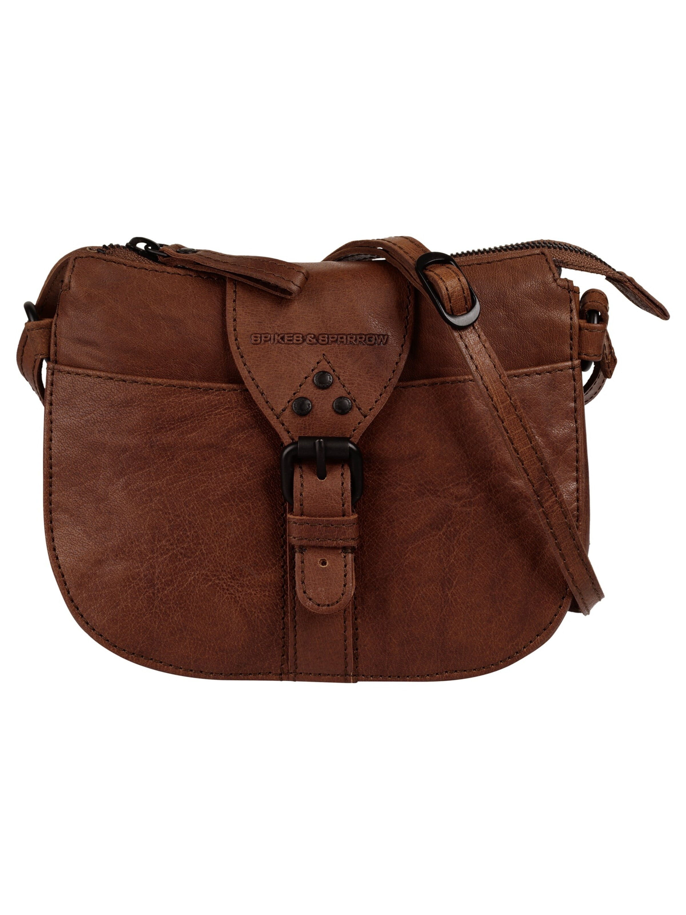 Spikes & Sparrow Crossbody Bag in Brown: front