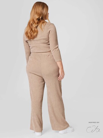 Regular Pantalon 'Mele' Guido Maria Kretschmer Curvy en marron