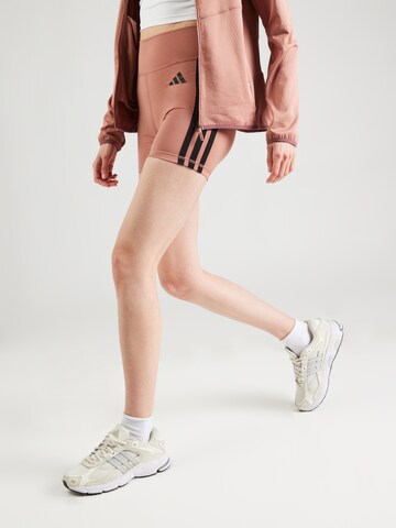ADIDAS PERFORMANCE Skinny Παντελόνι φόρμας 'OPT ESS' σε λιλά: μπροστά