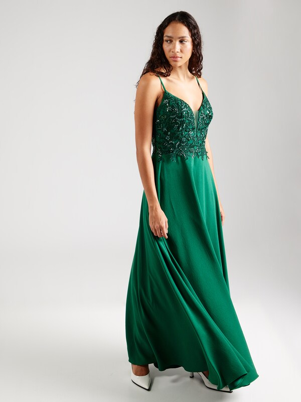 Laona Evening Dress in Dark Green