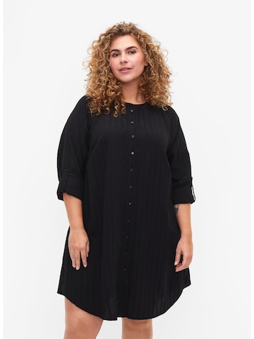 Zizzi - Vestidos camiseiros 'SILLE' em preto: frente