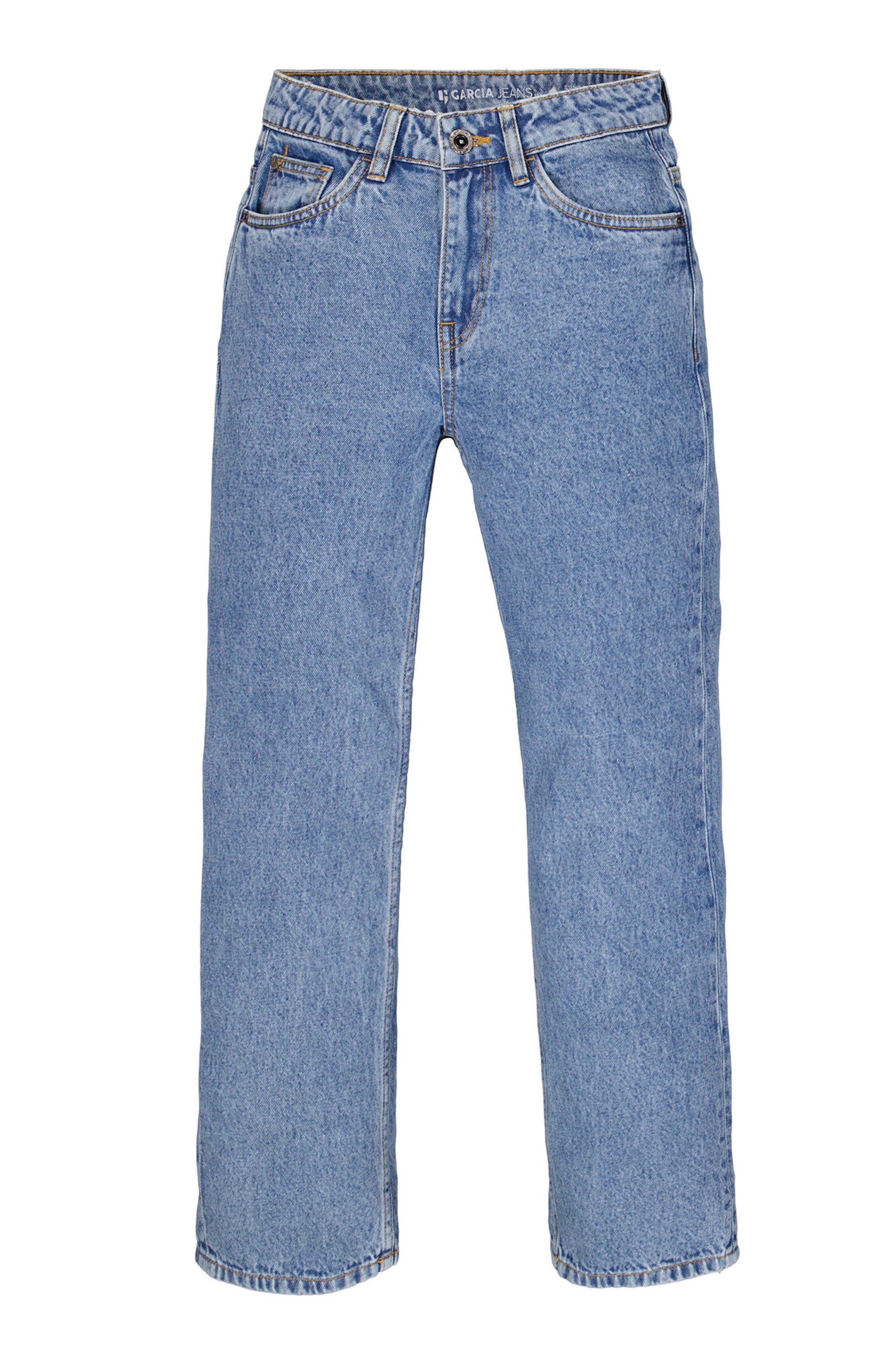 Wide leg Jeans de la GARCIA pe albastru: față