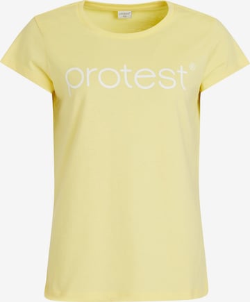 PROTEST Shirt 'CLASSIC LOGO T-SHIRT' in Yellow: front