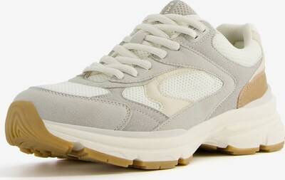 Bershka Sneaker low i beige / creme / grå / hvid, Produktvisning
