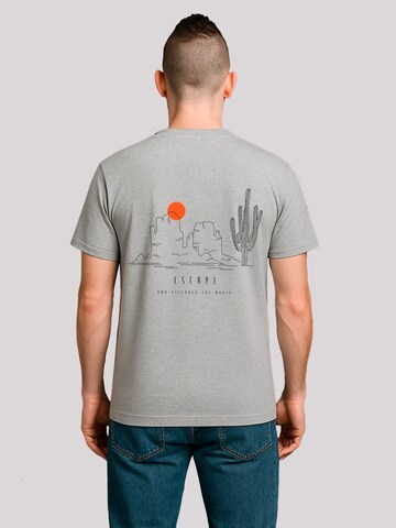 T-Shirt 'Escape Discover the World Savannah Minimalistic' F4NT4STIC en gris