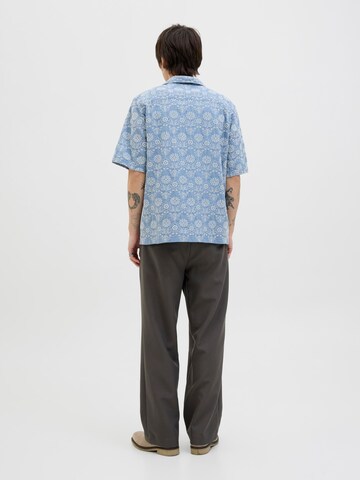 JACK & JONES Comfort fit Button Up Shirt in Blue