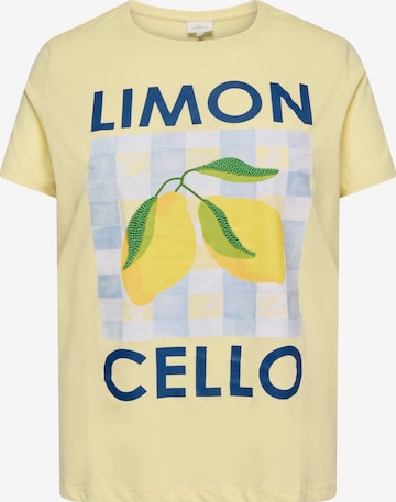 T-shirt 'CARINES' ONLY Carmakoma en jaune : devant