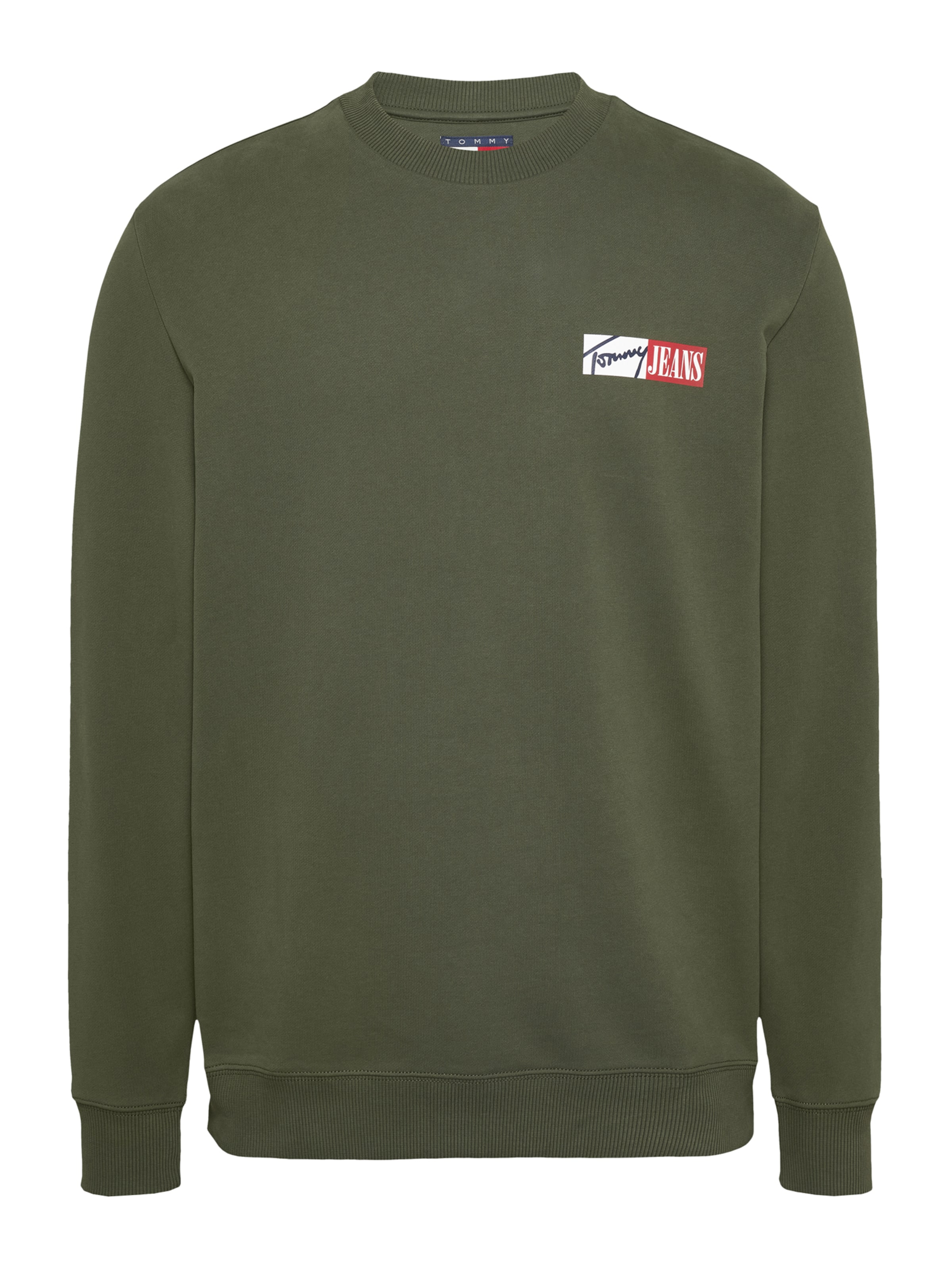 Sweat-shirt Tommy Jeans en vert : devant