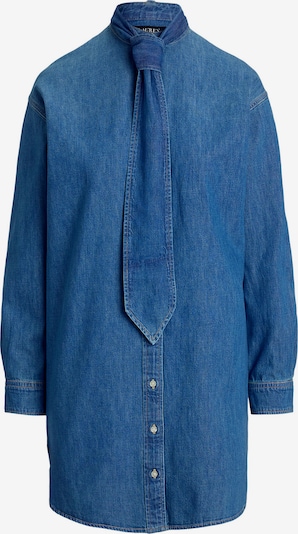 Rochie tip bluză Lauren Ralph Lauren pe albastru denim, Vizualizare produs
