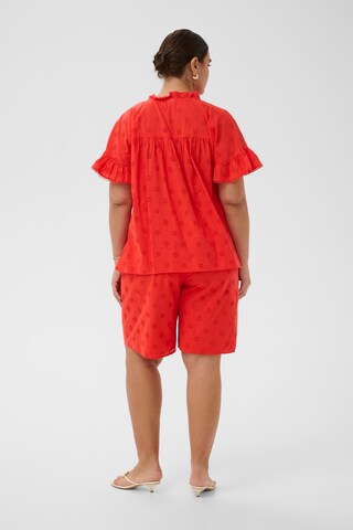 KAFFE CURVE Blouse 'Liona' in Red