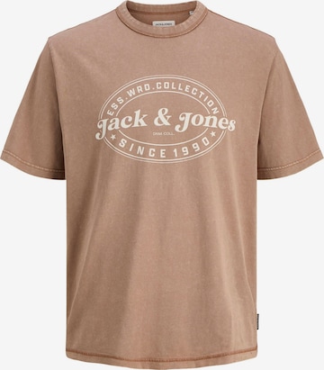 JACK & JONES Tričko 'JJEDover' – hnědá: přední strana