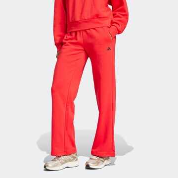 ADIDAS SPORTSWEAR Wide leg Workout Pants in Red: front