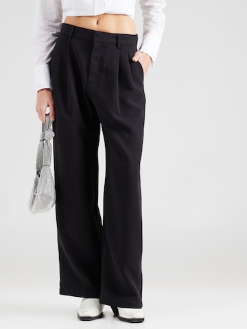 GAP - Pierna ancha Pantalón plisado en negro: frente