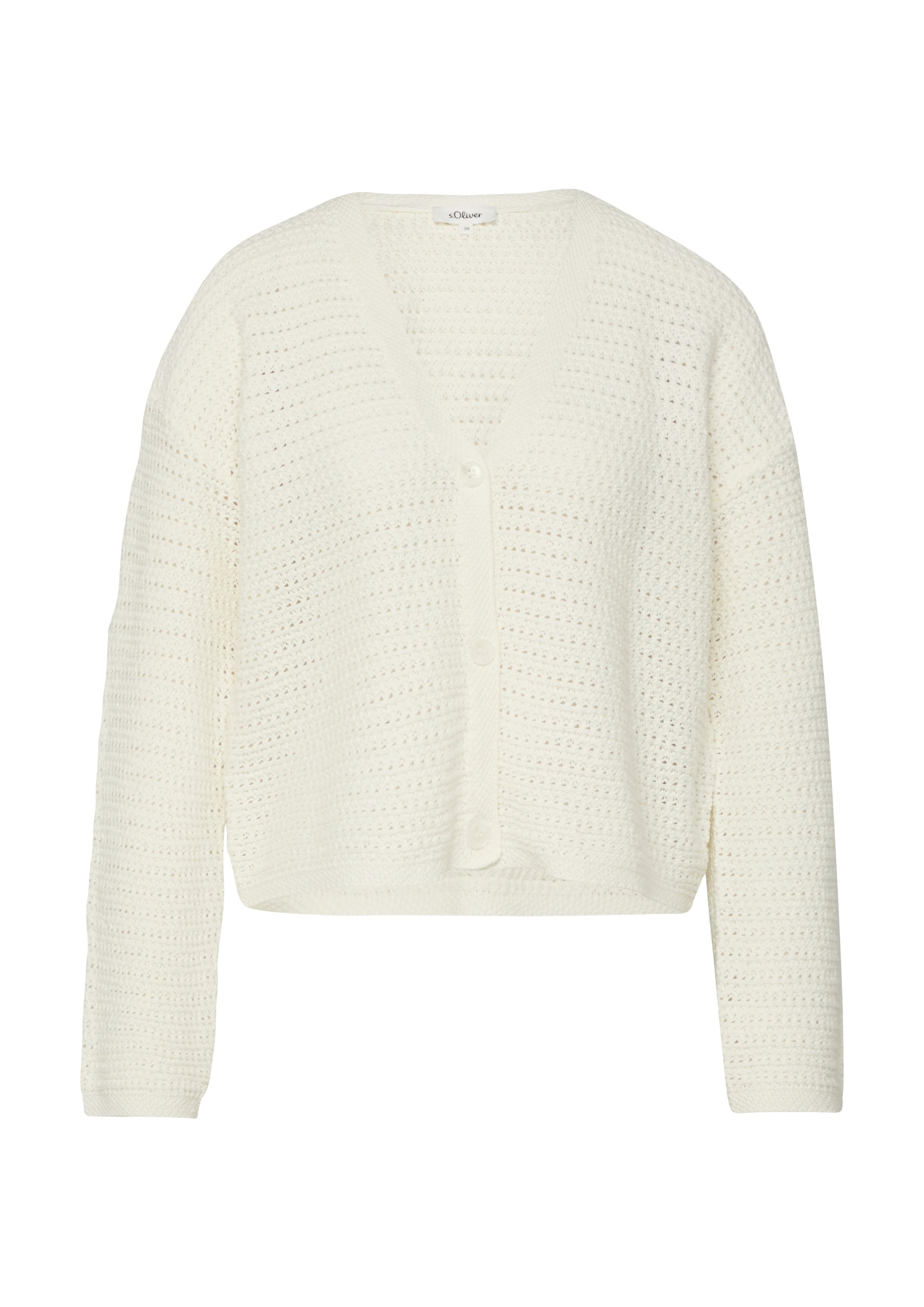 s.Oliver Strickjacke in Beige: Vorderseite