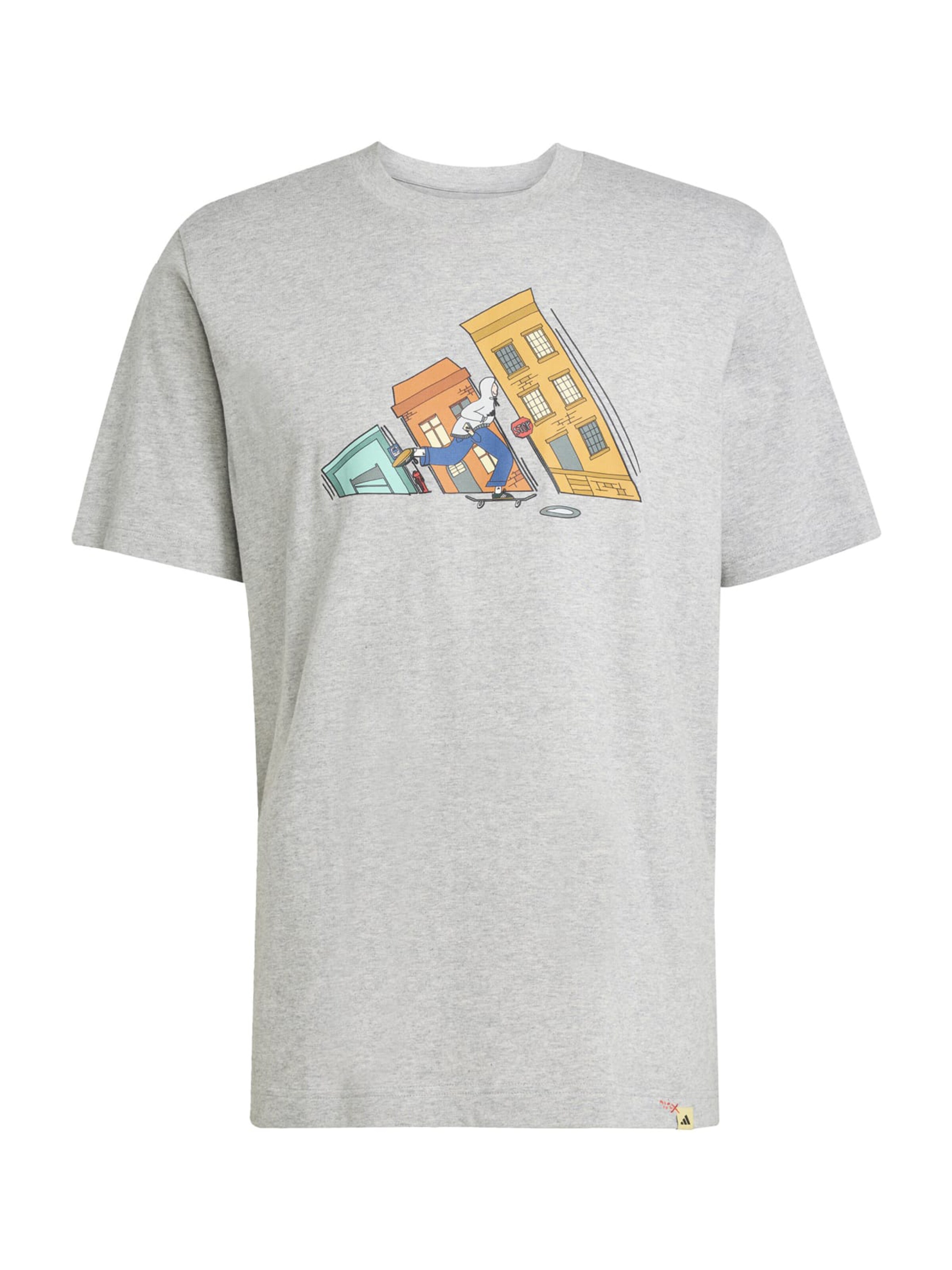 ADIDAS SPORTSWEAR Sporta krekls 'SKATE', krāsa - zils / dzeltens / pelēks / oranžs, Preces skats